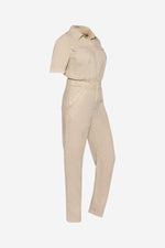 Short-sleeved linen jumpsuit - Image n°6