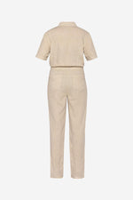 Short-sleeved linen jumpsuit - Image n°7