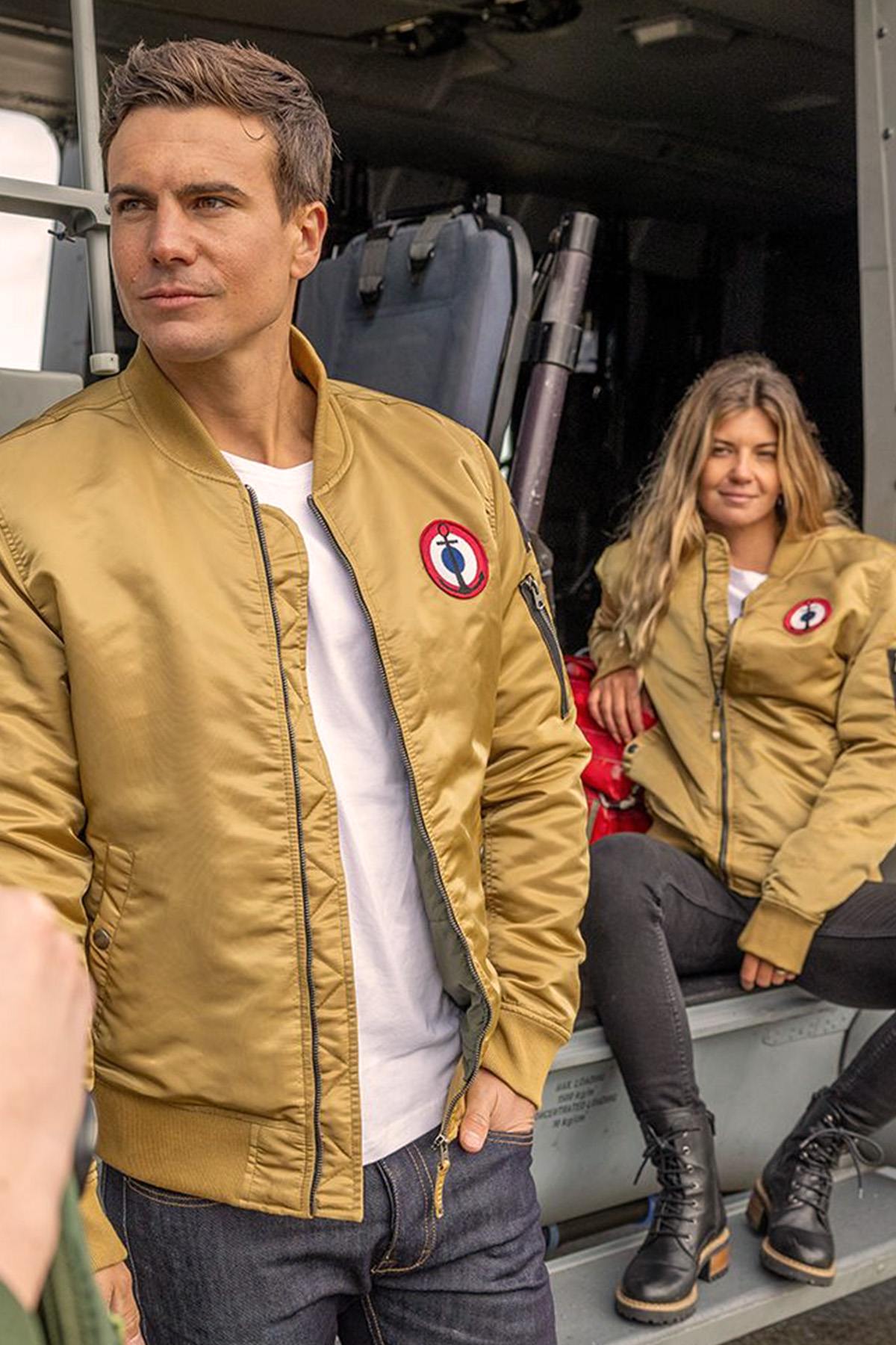 Beige National Navy Bomber - Image n°2