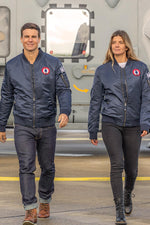 Navy blue naval aeronautics bomber jacket - Image n°11