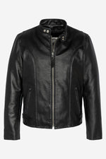 A timeless Schott cowhide jacket with biker collar and regular fit. - Image n°8