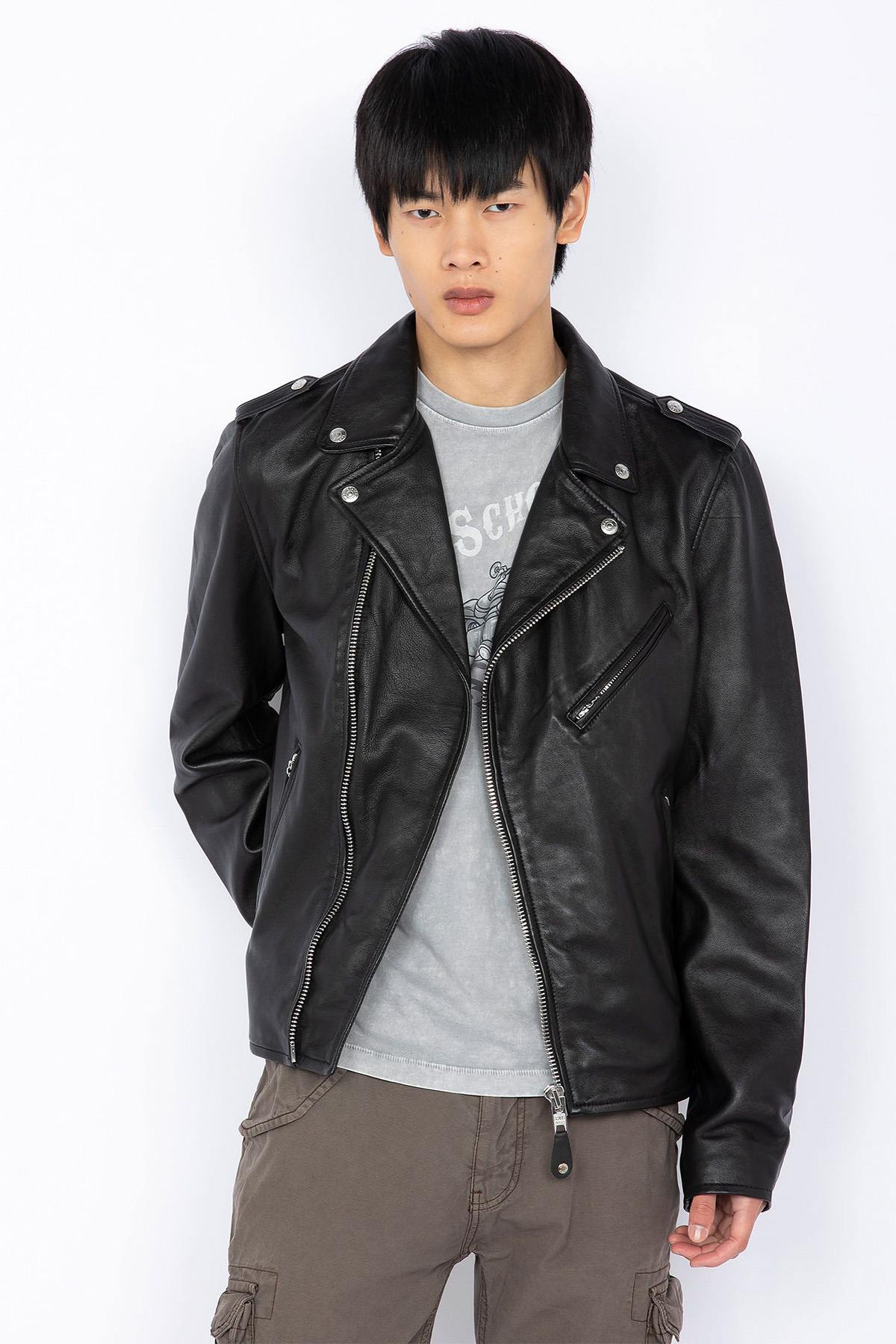 Schott NYC black leather perfecto - Image n°1
