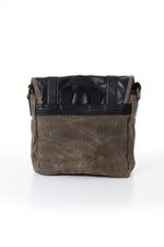 Retro khaki and black satchel type bag - Image n°4