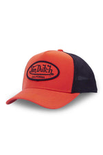 Orange and black trucker cap - Image n°1
