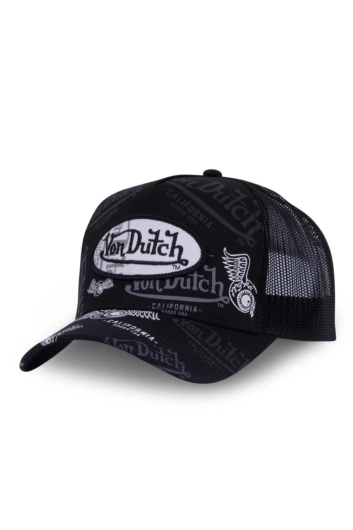 Black graffiti style trucker cap - Image n°1