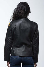 Black sheep leather jacket, sporty and all-season from 24h Le Mans. - Image n°3