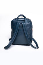 Royal blue racing style leather backpack - Image n°3