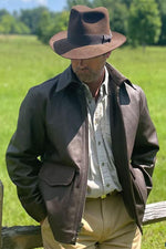 Pre-distressed cowhide Indiana Jones jacket. Full-cut, rugged style. - Image n°13