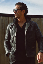1920s Cossack jacket in full-grain horsehide, slim and wind-resistant. - Image n°9
