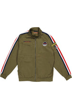 Khaki racing textile jacket - Image n°7