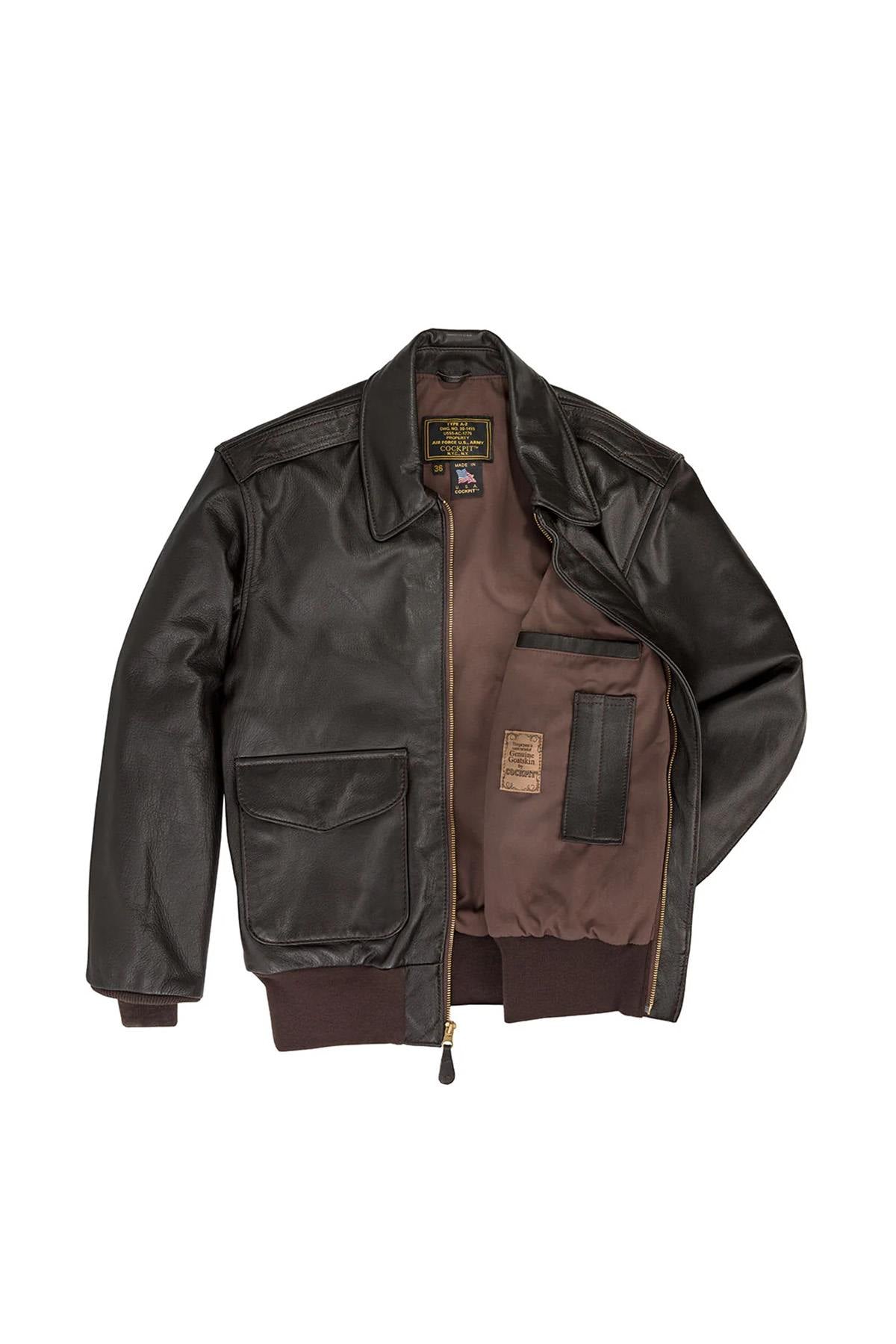 Military-grade goatskin A-2 jacket: timeless design, modern fit. - Image n°14
