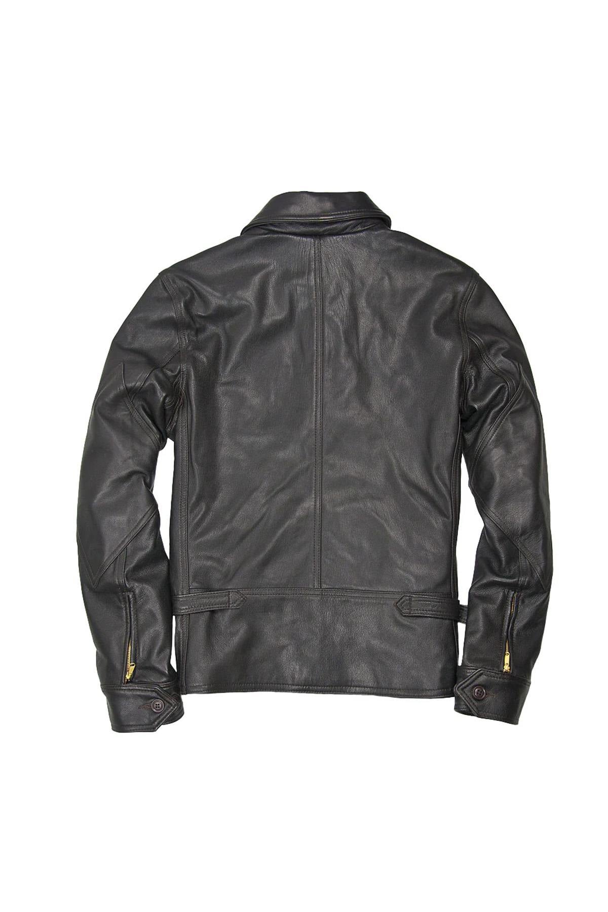 1930s US Navy flight jacket in brown goatskin, slim-fit and timeless. - Image n°6
