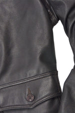 1930s US Navy flight jacket in brown goatskin, slim-fit and timeless. - Image n°5
