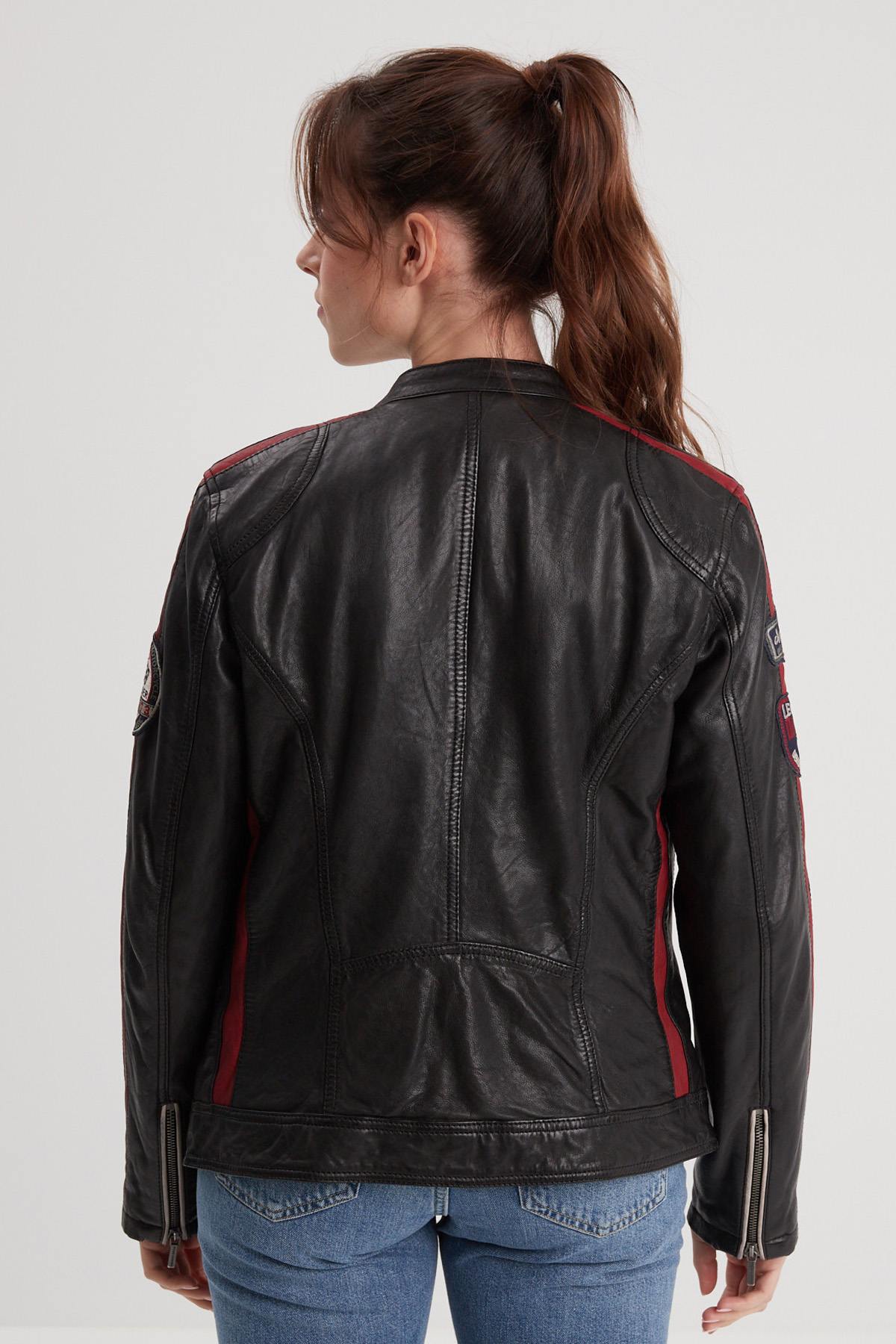 Black lambskin jacket, slim fit, soft and lightweight for all seasons. - Image n°4