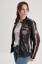 Black lambskin jacket, slim fit, soft and lightweight for all seasons. - Image n°3