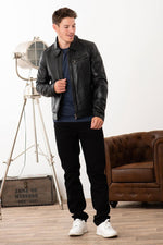 Redskins' black lambskin jacket: sleek, timeless, and stylish. - Image n°4