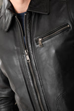 Redskins' black lambskin jacket: sleek, timeless, and stylish. - Image n°6