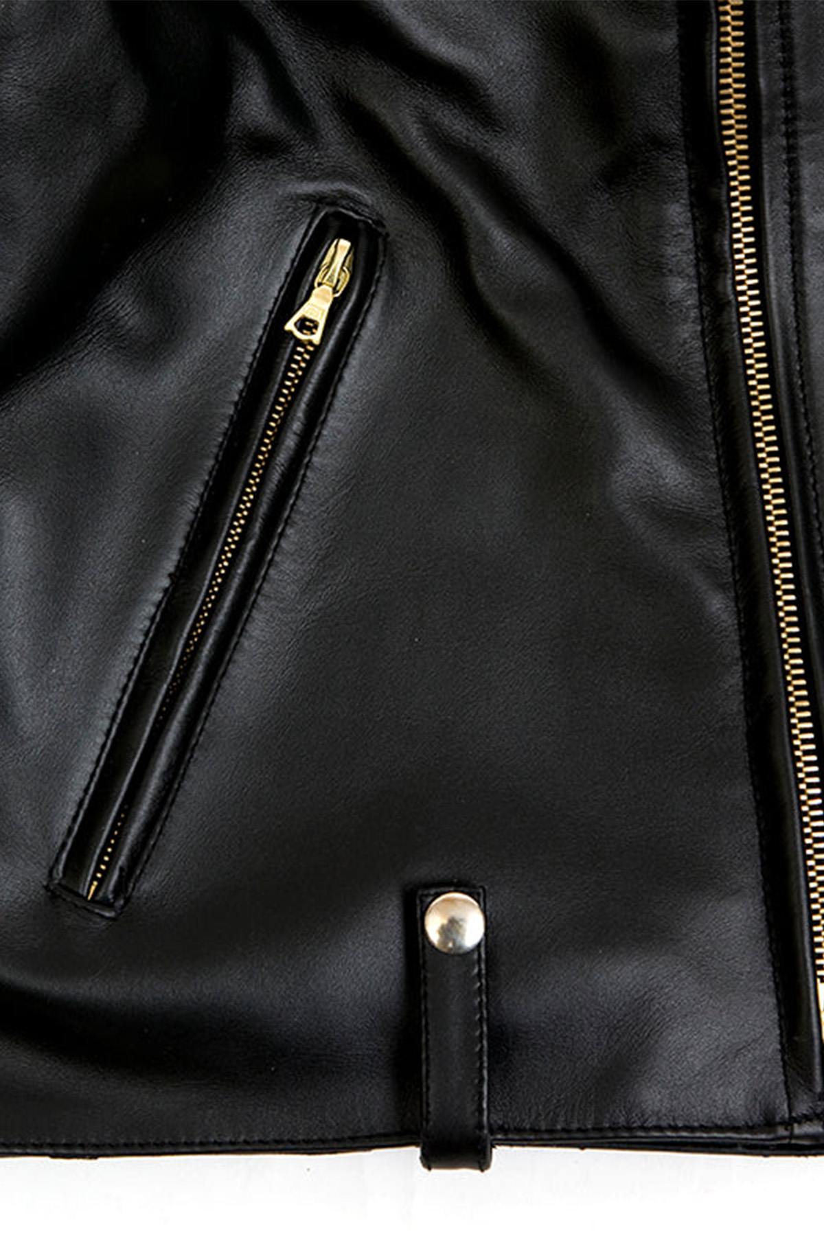 Biker leather jacket with D-Pocket - Image n°4