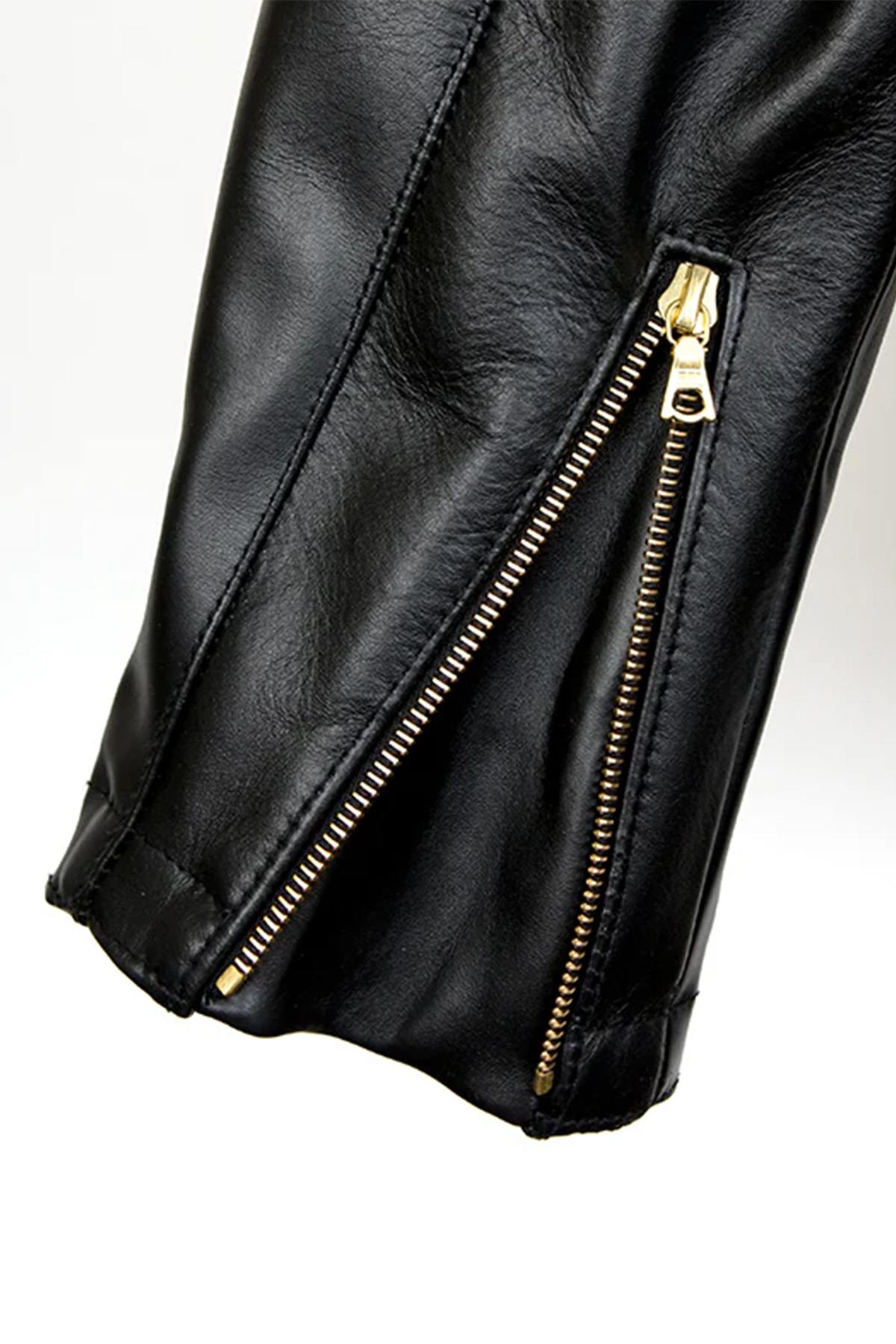 Biker leather jacket with D-Pocket - Image n°7