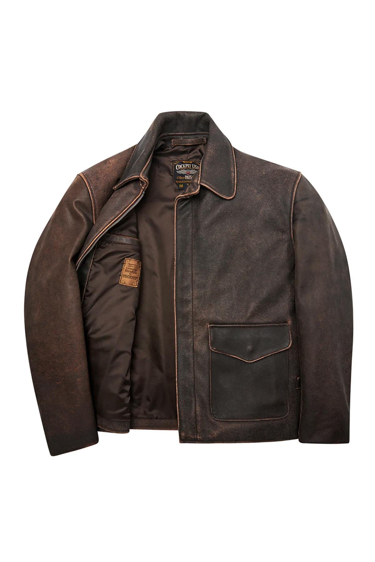 Full-grain horsehide jacket, rugged and weather-ready for expeditions. - Image n°5