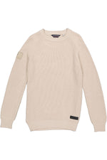 Sand-colored knitted sweater - Image n°7