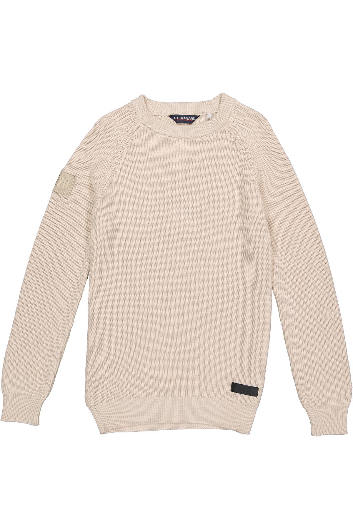 Sand-colored knitted sweater - Image n°7