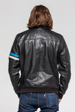 Iconic black sheepskin jacket from the 24 Hours of Le Mans collection. - Image n°10