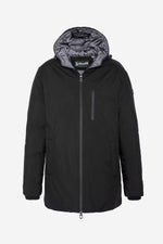 Long black parka for men - Image n°4