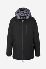 Long black parka for men - Image n°4