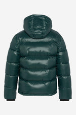 Forest Green Nylon Quilted Down Jacket - Image n°7