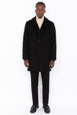 Black long buttoned coat - Image n°2