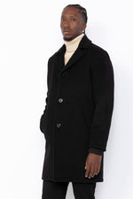 Black long buttoned coat - Image n°1