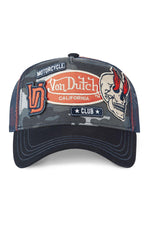 Camouflage pattern trucker cap with patches - Image n°4
