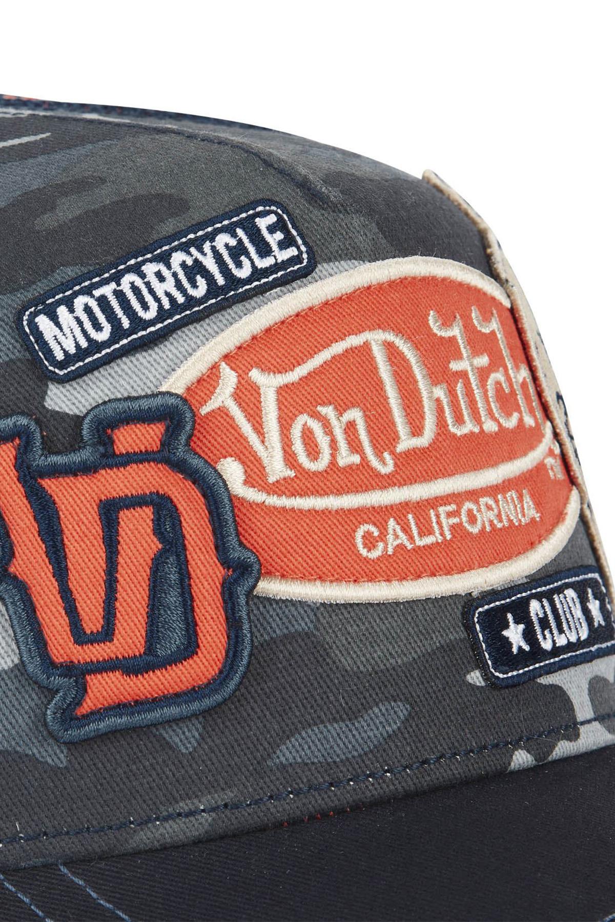 Camouflage pattern trucker cap with patches - Image n°2