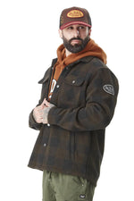 Brown plaid overshirt - Image n°4