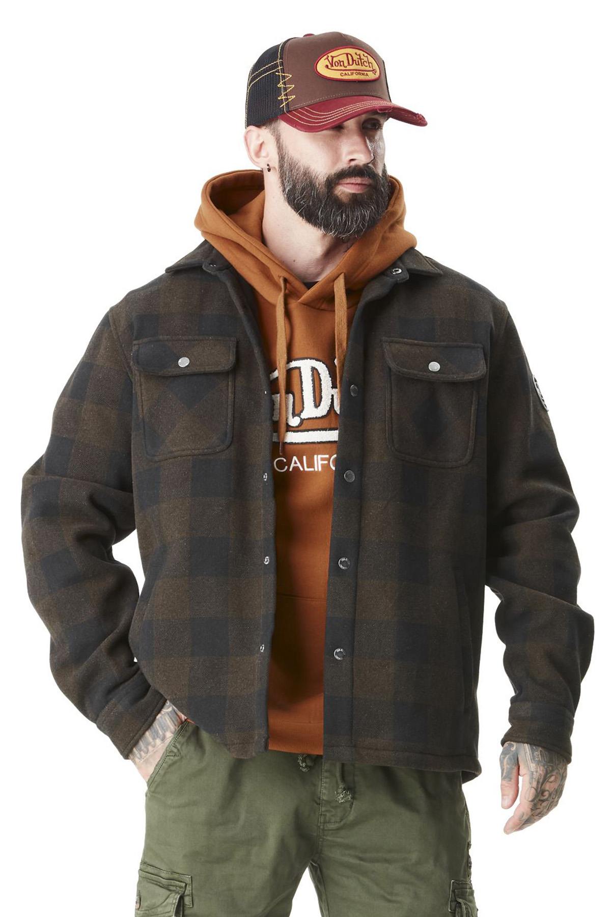 Brown plaid overshirt - Image n°1