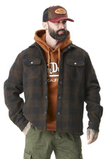 Brown plaid overshirt - Image n°1