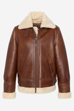Schott's LC1259 Moka: sheepskin bomber, wartime warmth, vintage charm. - Image n°7