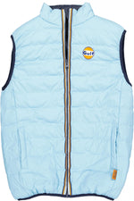 Blue reversible sleeveless down jacket - Image n°11
