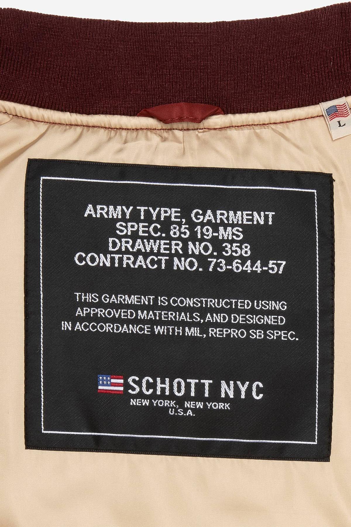 MA-1 Bomber washed in recycled nylon cordovan color - Image n°3