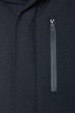 Navy blue hooded parka - Image n°3