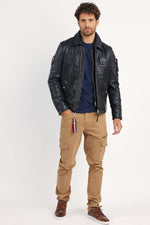 Redskins' sheepskin aviator jacket, inspired by classic pilot styles. - Image n°5