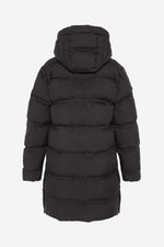 Long black down jacket for women - Image n°2