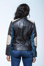 Officially licensed 24h Le Mans sheepskin jacket in royal blue. - Image n°2
