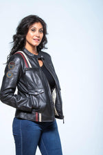 Black sheep leather jacket, biker-inspired, lightweight and supple. - Image n°5
