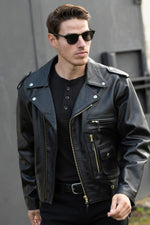 Biker leather jacket with D-Pocket - Image n°5