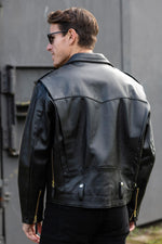 Biker leather jacket with D-Pocket - Image n°2