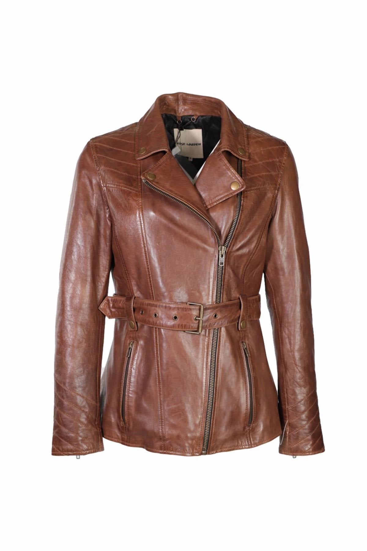 Timeless sheepskin jacket in bison leather, slim fit and polished. - Image n°8