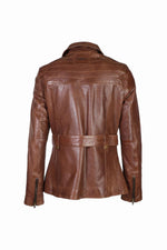 Timeless sheepskin jacket in bison leather, slim fit and polished. - Image n°9