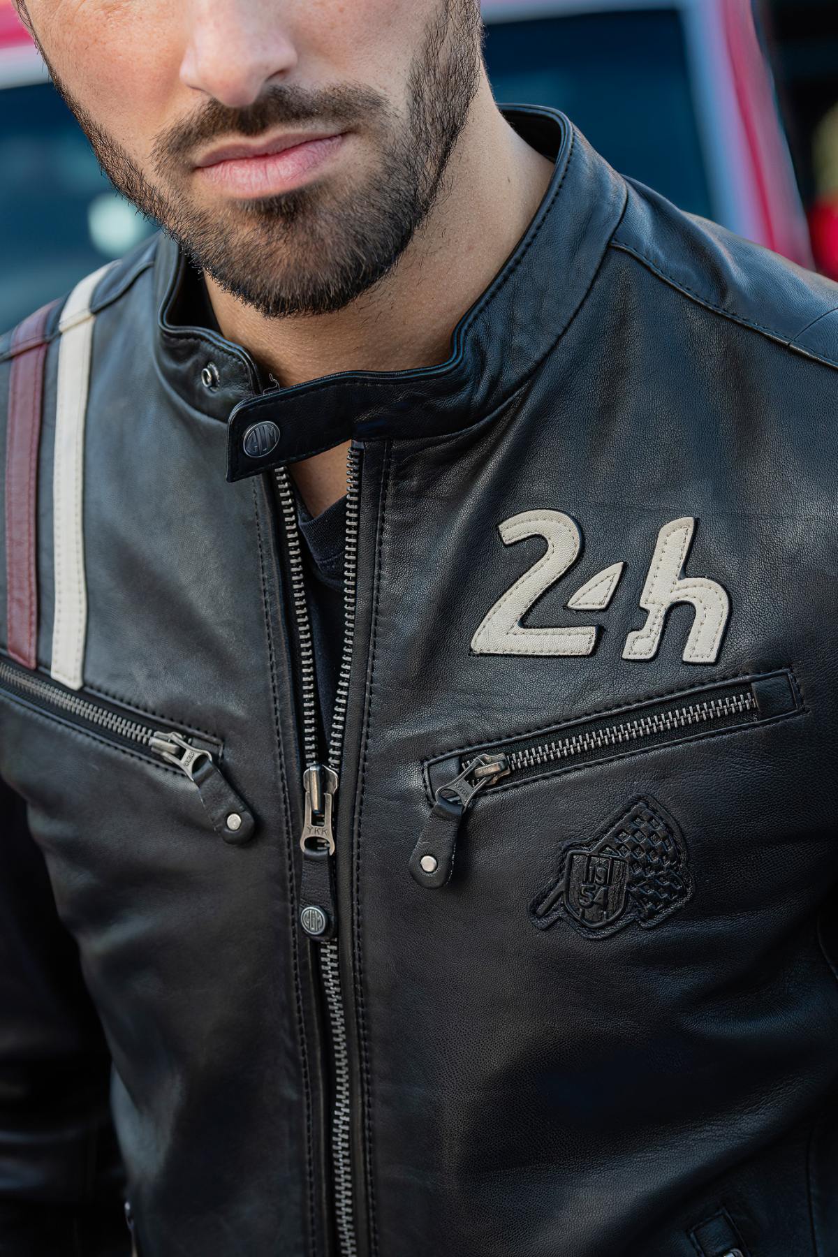 A 24H Le Mans-licensed lambskin jacket, inspired by Brando's biker style. - Image n°2
